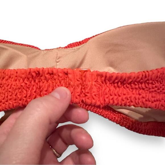 J. Crew Textured Convertible Scrunchie Sweetheart Bikini Top Sz‎ XXL NEW - Picture 4 of 7